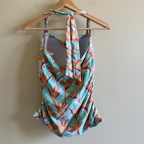 Helen Jon | Blue & Red Fire Island Convertible Tankini Set  Swim Women Size M L - Picture 4 of 11